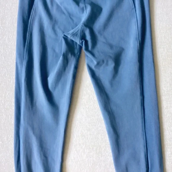 Free People Movement Hot Shots Cotton Jersey Pants Woman Medium Apres Blue - Picture 11 of 15